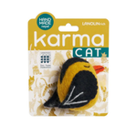 Karma Cat toy packaging with a bird-shaped toy item on a white background