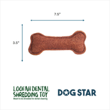Bark Bow Loofah Dental Dog Toy Bone Large