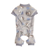 Plush Penguin Snowflake Grey Pet Pajamas
