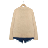 Four Cats in a Row Beige Sweater