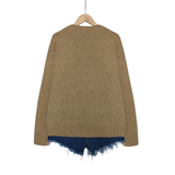 Four Cats in a Row Brown Sweater