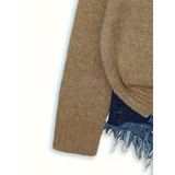 Four Cats in a Row Brown Sweater