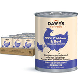 Dave's K9 Premium 95% Beef & Chicken 12.5oz