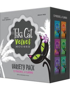 Tiki Cat Velvet Mousse PCH Variety Pack 12ct 2.8z