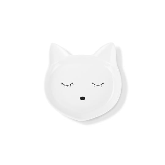 Fringe Cat Face Ceramic Saucer