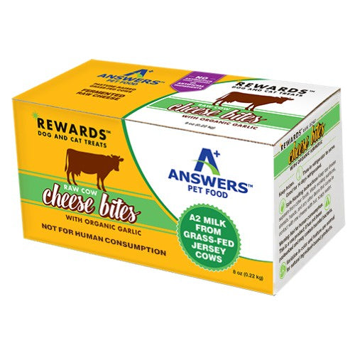 Answers Pet Food Raw Cow Cheese Garlic 8oz