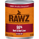 Rawz K9 Cans 96% Beef & Liver 12.5oz