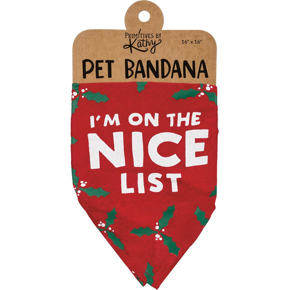 PBK Pet Bandana Nice List