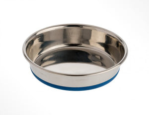 OurPets Rubber Bonded Stainless Cat Dish 8z .75cup
