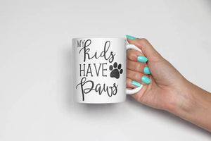 The Dapper Paw My Kids Have Paws Coffee Mug 15oz Black