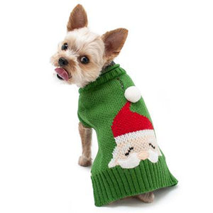 DOGO Santa Face Sweater Green