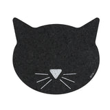 Ore Petmat Recyled Rubber Black Cat Face