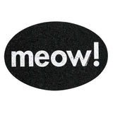 Ore PetMat Recycled Rubber Oval Meow Black