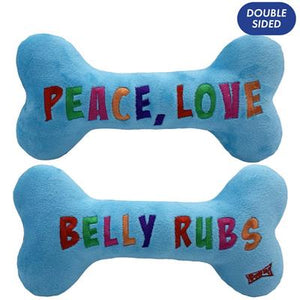 Lulubelles Power Plush Peace Love Belly Rubs Bone