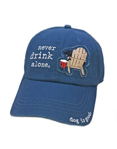 DIG Hat Never Drink Alone Blue