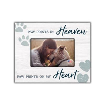 DS Frame Paw Prints On My Heart 7x9