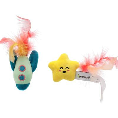 Pearhead Outer Space Cat Toy 2pc Set