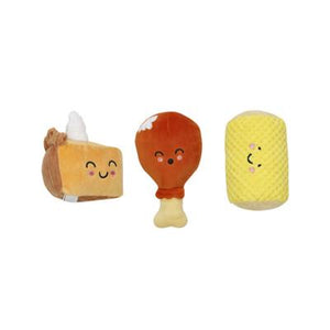 Pearhead Thanksgiving Dinner Dog Toy 3pc