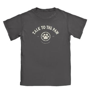 Spoiled Rotten Dogz SS Tee Talk to Paw Charcoal