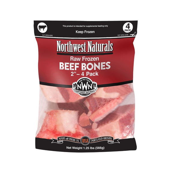 Northwest Naturals Frozen Raw Beef Bones 3-5in 4pk