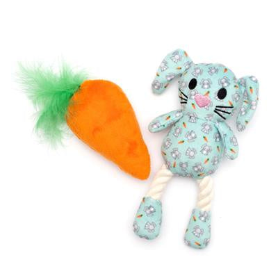 The Worthy Cat Bunny & Carrot Toy Set