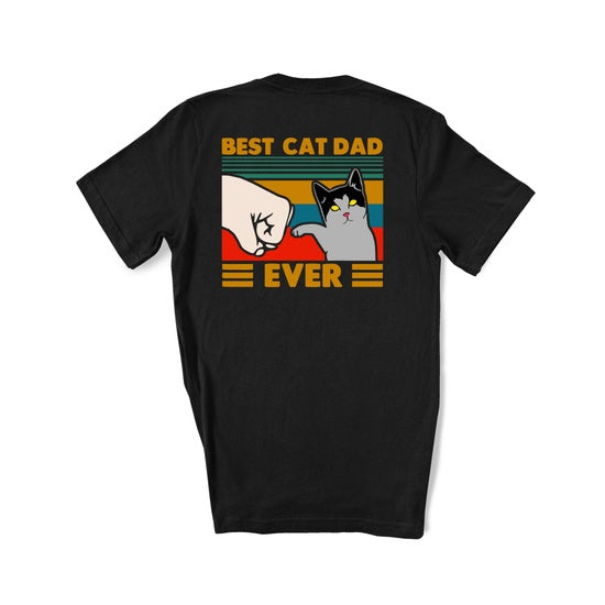 Squishy Faces Best Cat Dad Ever Black Shirt