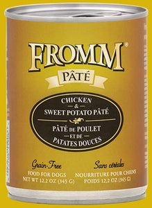 Fromm Pate K9 Cans GF Chicken Sweet Potato 12.2oz