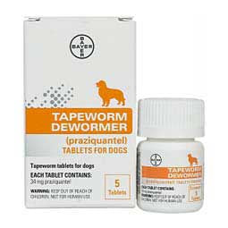 Bayer Tapeworm Dewormer Dog 5ct