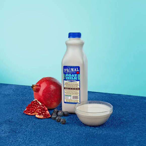 Primal Frozen Raw Goats Milk Blueberry Pomegranate 32oz