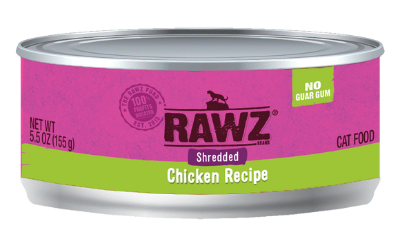 Rawz Cat Cans Shredded Chicken 5.5oz*
