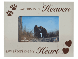 Dog Speak Frame 7x9 Paw Prints in Heaven