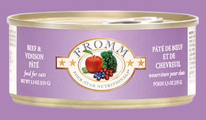 Fromm 4 Star Cat Cans Beef Venison Pate 5.5z