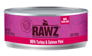 Rawz Cat Cans 96% Turkey & Salmon 5.5oz