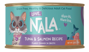 Love Nala Flake Tuna Salmon in Broth 2.8oz