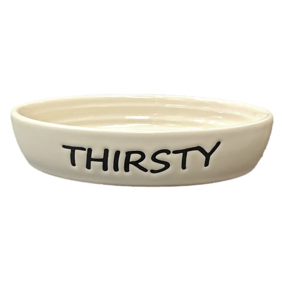 Thirsty Cat Dish Oval*