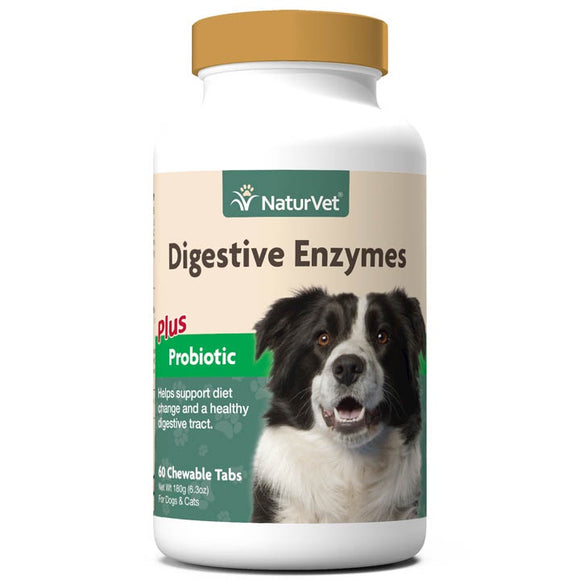 NaturVet Digestive Enzymes Dog 60ct