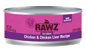 Rawz Cat Cans Shredded Chicken & Chicken Liver 5.5oz