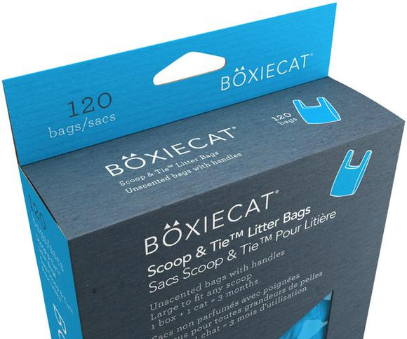 Boxie Cat Scoop & Tie Litter Bags 120ct