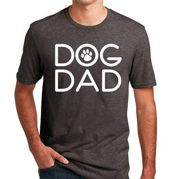 Dog Speak Dog Dad Tee Shirt Brown