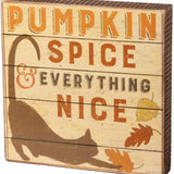 PBK Block Sign Pumpkin Spice Cat