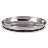 OurPets Stainless Oval Pet Dish Rubber Base