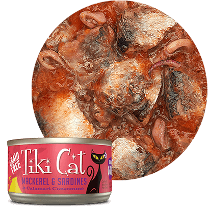 Tiki Cat Grill Mackerel Sardine In Calamari Consomme 2.8z
