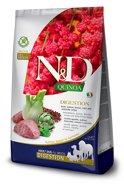 Farmina N&D K9 GF Quinoa Digestion Lamb Med/Maxi 15.4lb