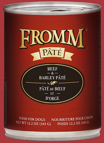 Fromm Gold K9 Cans Beef & Barley Pate 12.2z