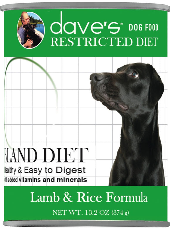 Dave's Dog Restricted Diet Bland Lamb 13oz