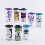 Dog Speak Insulated Thermal Dogs Make Me Happy Turquoise 16oz