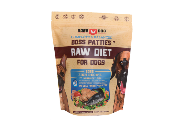 Boss Dog Raw Fish Patties 6lb*