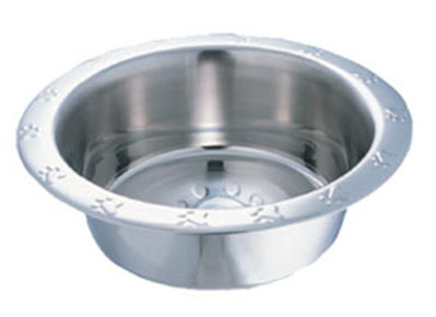 Indipets Wide Rim Embossed Paw Dish