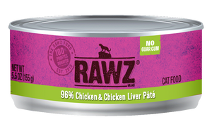 Rawz Cat Cans 96% Chicken & Liver