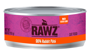 Rawz Cat Cans 96% Rabbit 5.5oz